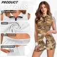thumbnail image 5 of Yuyamidu Running Horse Womens Workout Golf Dress Built in Shorts Workout Athletic Dresses with Two Side Pockets Zipper Collared Summer Clothes Size XS, 5 of 7