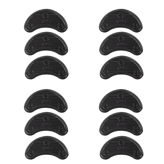 TELOLY Pairs Shoe Heel Plate Tap, Shoe Heel Side Worn Repair Rubber Patch, Replacement Kit (Black)