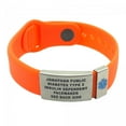 thumbnail image 2 of QuickClip Custom Engraved Medical Alert ID Bracelet, Free Shipping - Orange, 2 of 6