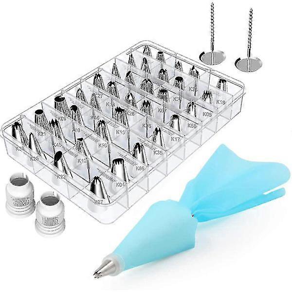 42-Piece Cake Decorating Tool Sets with 36 Numbered Icing Tips, Baking Supplies