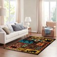 thumbnail image 2 of FJPT Native American Animal Silhouette Patchwork Rug Soft Small Area Rugs Non Slip Indoor Floor Carpet for Living Room Bedroom Decor, 2 of 5