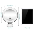 thumbnail image 4 of 10X Magnifying Light Up Makeup Mirror With Power Locking Suction Cup 360 Degrees Rotating Adjustable Arm Cordless Battery Operated For Home & Travel Bathroom Vanity, 4 of 7