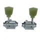 thumbnail image 3 of Teclas de afinación de guitarra Wilkinson Chrome con botón verde 3x3, 3 of 8