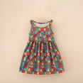 thumbnail image 4 of NAISIBABY Girls Flare Dresses, Sleeveless Cute Graphic Crewneck Summer Casual Sundress Multicolor Size 10, 4 of 6
