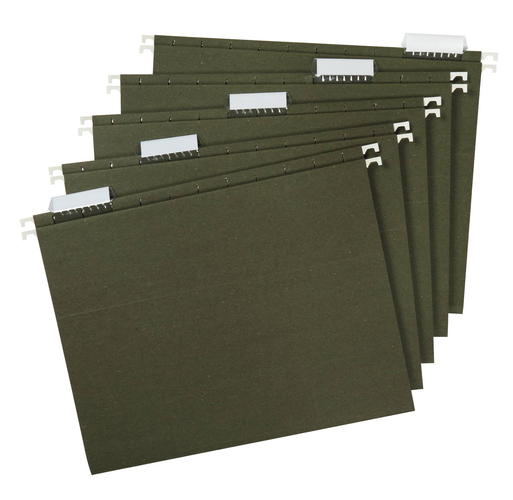 Pendaflex Hanging File Folders Letter Size Standard Green 1/5-Cut Adjustable Tab