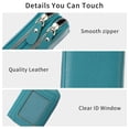 thumbnail image 4 of LOUEBICA Credit Card Holder Wallet RFID Blocking Leather Small Wallet for Women Double Zipper Wallet with ID Window, 4 of 6