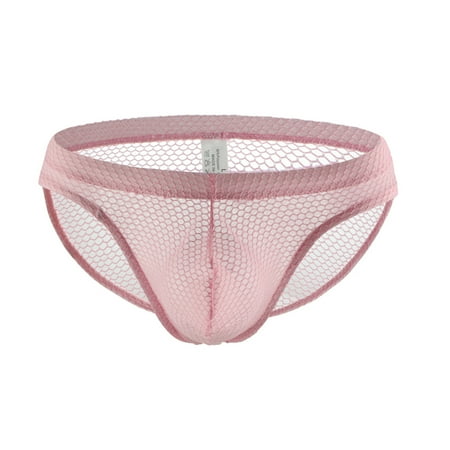 

wendunide underwear women Men s y Underwear Boxer Briefs Mesh Breathable Underpants Pink M