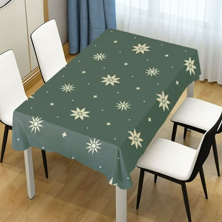 

ALAZA Snowflakes Christmas Pattern Rectangle Tablecloth Tablecover Dinning Table Cloth 60 x108