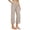 Beige, variant on Women's Cotton Linen Three Quarter Pants High Waisted Solid Color Casual