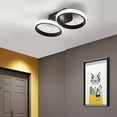 thumbnail image 3 of ADISUN Modern Black Led Ceiling Light Fixtures, Round Flush Mount Ceiling Lamp for Kitchen Hallway Aisle Balcony Stair Bedroom (Cool White,6000K), 3 of 7