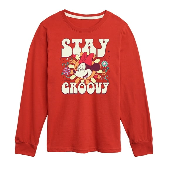 Disney - Mickey & Friends - Minnie Mouse - Stay Groovy - Toddler And Youth Long Sleeve Graphic T-Shirt