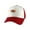 Red/White, variant on Salmon Nigiri Sushi Adjustable Trucker Hat - Black/White