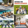 thumbnail image 4 of Navy Blue Khaki Striped Outdoor Rug for Patio/Deck/Porch, Non-Slip Large Area Rug 5 x 8 Ft, Modern Minimalist Ombre Lines Indoor Outdoor Rugs Washable Area Rugs, Reversible Camping Rug Carpet Runner, 4 of 8