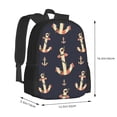 thumbnail image 3 of DouZhe Lightweight Backpack, Watercolor Anchors Nautical Prints Travel Outdoor Hiking Bag School Bookbag Casual Daypack Backpacks for Women Men, 3 of 7