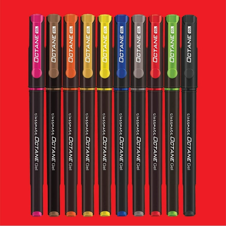 Set of 10 Classmate Octane Colour Burst Gel Pen