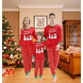 thumbnail image 2 of Pijamas navideños a juego para toda la familia, pijamas de algodón con diseño de muñeco de nieve para adultos, conjunto de pantalones para hombres y mujeres, 2 of 6