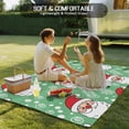 thumbnail image 4 of Merry Christmas Outdoor Rug for Patio/Deck/Porch, Non-Slip Large Area Rug 5 x 7 Ft, Santa Claus Xmas Winter Leaves Snowflake Green Indoor Outdoor Rugs Washable Area Rugs, Camping Rug Carpet Runner, 4 of 8