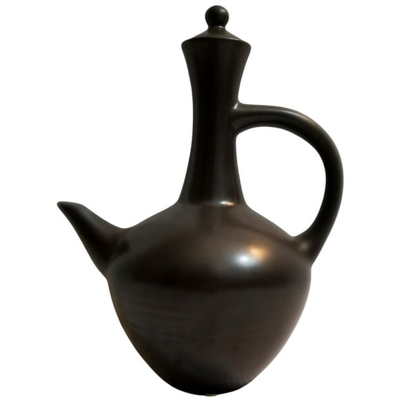 EthioCraft Jebena Coffee Pot, 1L Capacity, Handcrafted Clay, Traditional Ethiopian Coffee Maker