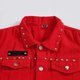thumbnail image 5 of Chaleco vaquero de moda para hombre, de primavera/verano/otoño, estilo coreano, ajustado, rojo, con remaches, moderno y elegante, 5 of 5