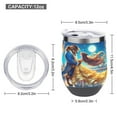 thumbnail image 2 of Beauty And Beast B 12oz Wine Tumbler with lid Stainless Steel Travel Mugs Double Wall Insulated Travel Coffee Cup Wine Glasses One size, 2 of 8