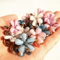 thumbnail image 4 of 10 Pcs Mini Cute Flower-Shaped Hair Clips for Girls, Multicolor Crystal Hair Barrettes for Long Braid Hairstyles, Pearl Hairpin for Women Hair Accessories (10 Pcs- Mix Color), 4 of 5