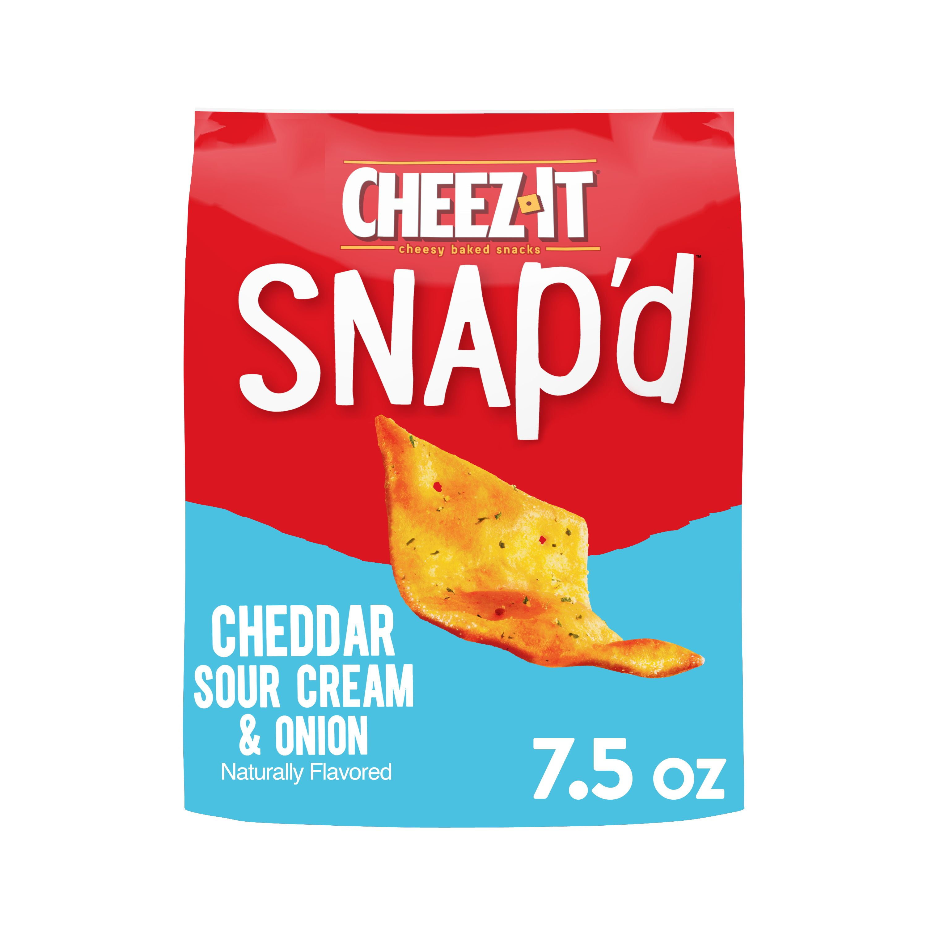 Cheez-It Snap'd Cheese Cracker Chips, Cheddar Sour Cream Onion, 7.5 Oz, Bag