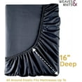 thumbnail image 5 of Weaves & Knits Queen Size Bed Sheets - Microfiber Deep Pocket Bedding Sheets & Pillowcase Sets - Black, 5 of 5