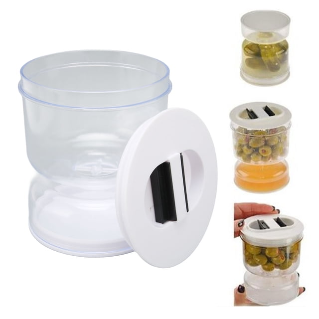 Hourglass Pickle Jar, Safe Pickle Flip Jar Multipurpose Double Compartment For Vegetables