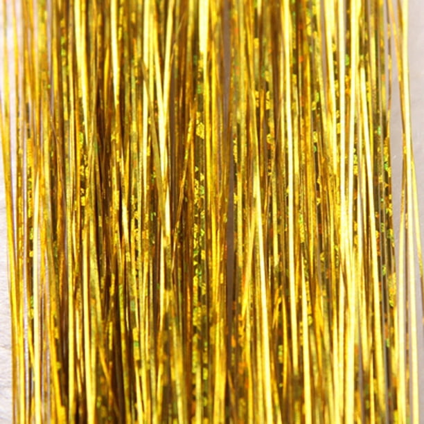 HAXMNOU Hair Tinsel Sparkle Holographic Glitter Extensions Highlights Party Wig HAXMNOU Hair Tinsel Sparkle Holographic Glitter Extensions Highlights Party Wig
