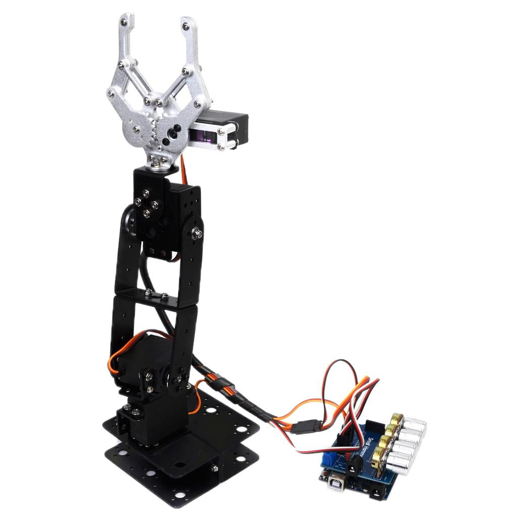 DIY 4DOF Mechanical Robotic Arm Clamp with Servos Kits for Robot Car Arduino 