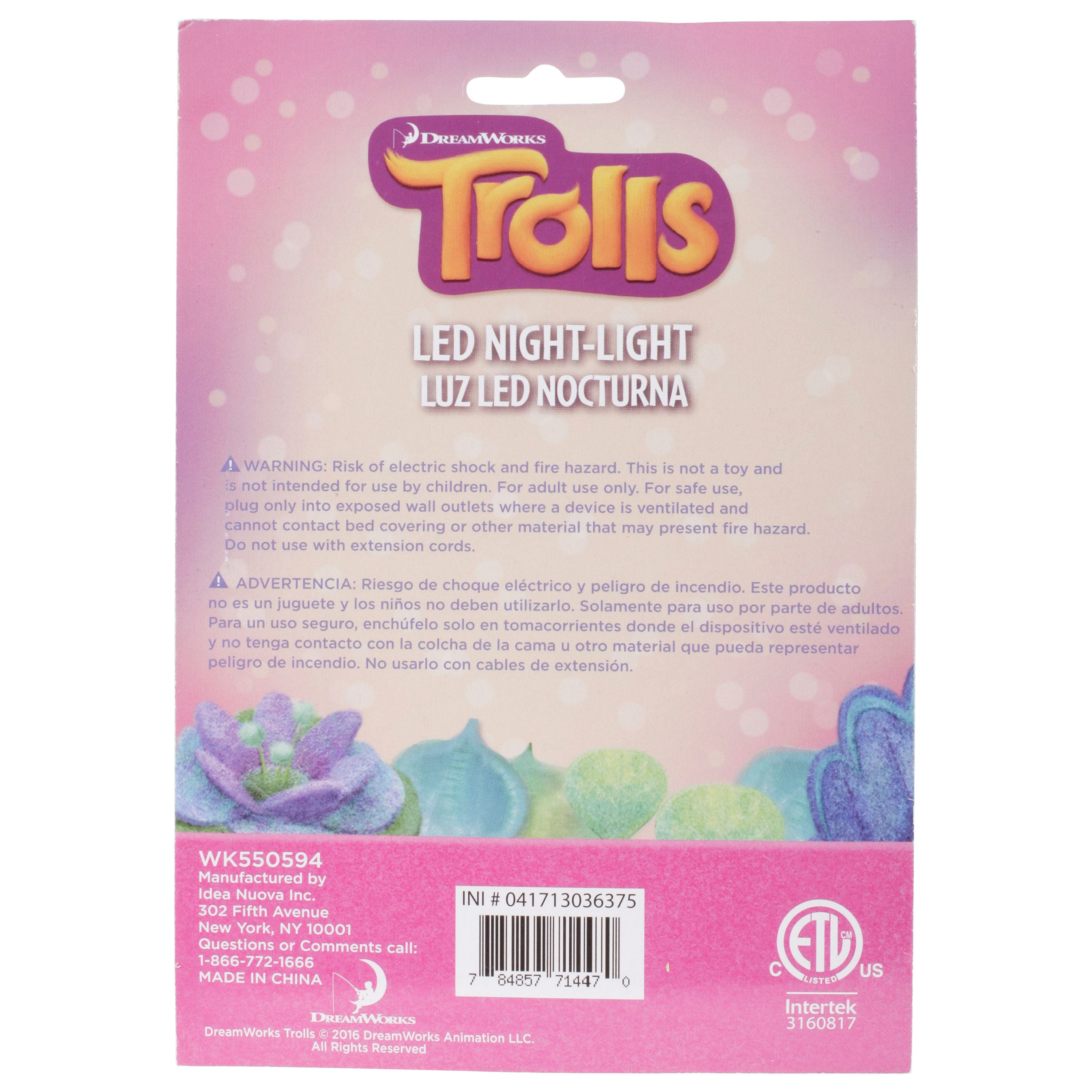 DreamWorks Trolls Movie Pink LED Plug-In Night-Light