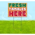 thumbnail image 1 of Fresh Tamales Here (18" x 24") Yard Sign, Includes Metal Step Stake, 1 of 6