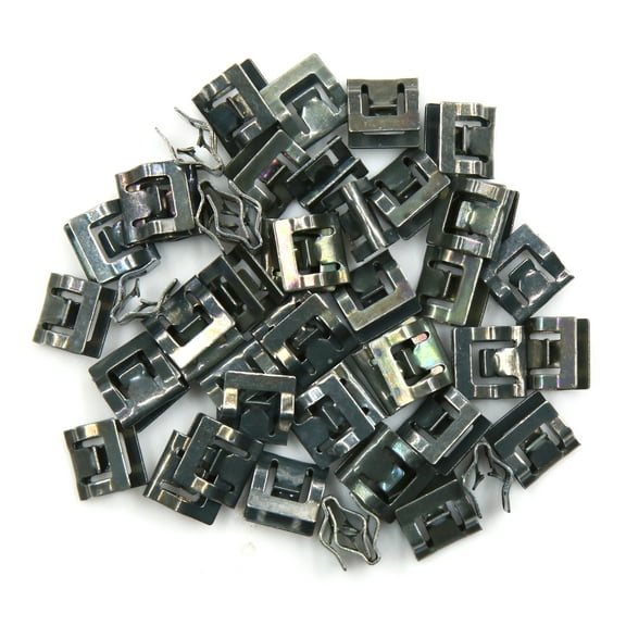 50pcs Black Car Truck Interior Console Dash Dashboard Trim Metal Retainer Clips