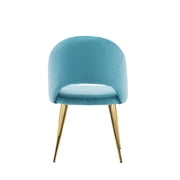 Porthos Home Batia Dining Chairs, Velvet Upholstery, Gold Metal Legs