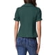 thumbnail image 3 of INSPIRAR CHIC Blusa de Mujer Vintage con Cuello Peter Pan y Corbata, Camisa Casual Linda de Algodón con Botones, S Verde Oscuro, 3 of 5