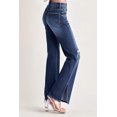 thumbnail image 5 of Risen Jeans - High Rise Distressed Wide Flare Jeans in Dark Indigo (33" Inseam) - RDP5385, 5 of 6
