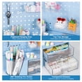 thumbnail image 3 of Vivin Desk Organizer, Small 2 Drawer Unit and Pen Holders, Multi-Purpose Pegboard organizer For Home Office, Blue, 3 of 6