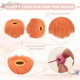 thumbnail image 3 of Paquete de 50 cuentas Pom Pom de piel sintética esponjosa de 2 cm (0.8 in) para manualidades DIY [Naranja], 3 of 7