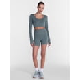 thumbnail image 3 of Athletic Works Women's ButterCore Wrap Top with Built In Bra, Sizes XS-XXXL, 3 of 6