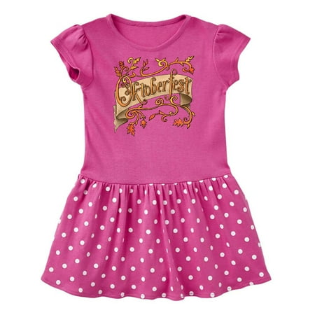 

Inktastic Oktoberfest Banner with Orange Autumn Leaves Gift Baby Girl Dress