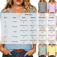 thumbnail image 3 of Kctiaxy 3/4 Length Sleeve Womens Tops Summer Casual Striped T Shirts Trendy V Neck Relaxed Fits Outdoor Tunic Shirts Beach Vacation, Red L, 3 of 7