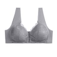 thumbnail image 1 of Kabnic Wireless Plus Size Bras, Full Coverage Bras, Middle Aged And Elderly Bras Without Steel Rings Large Size Underwear Front Button Style Bra Comfortable Bra, 1 of 2