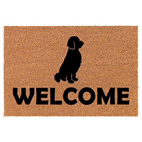 100% Natural Coir Doormat 30"x18"  Welcome There's Like A Bunch of Dogs In Here 