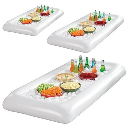 Inflatable Ice Serving Buffet Bar with Drain Plug Salad Drinks Cooler ...