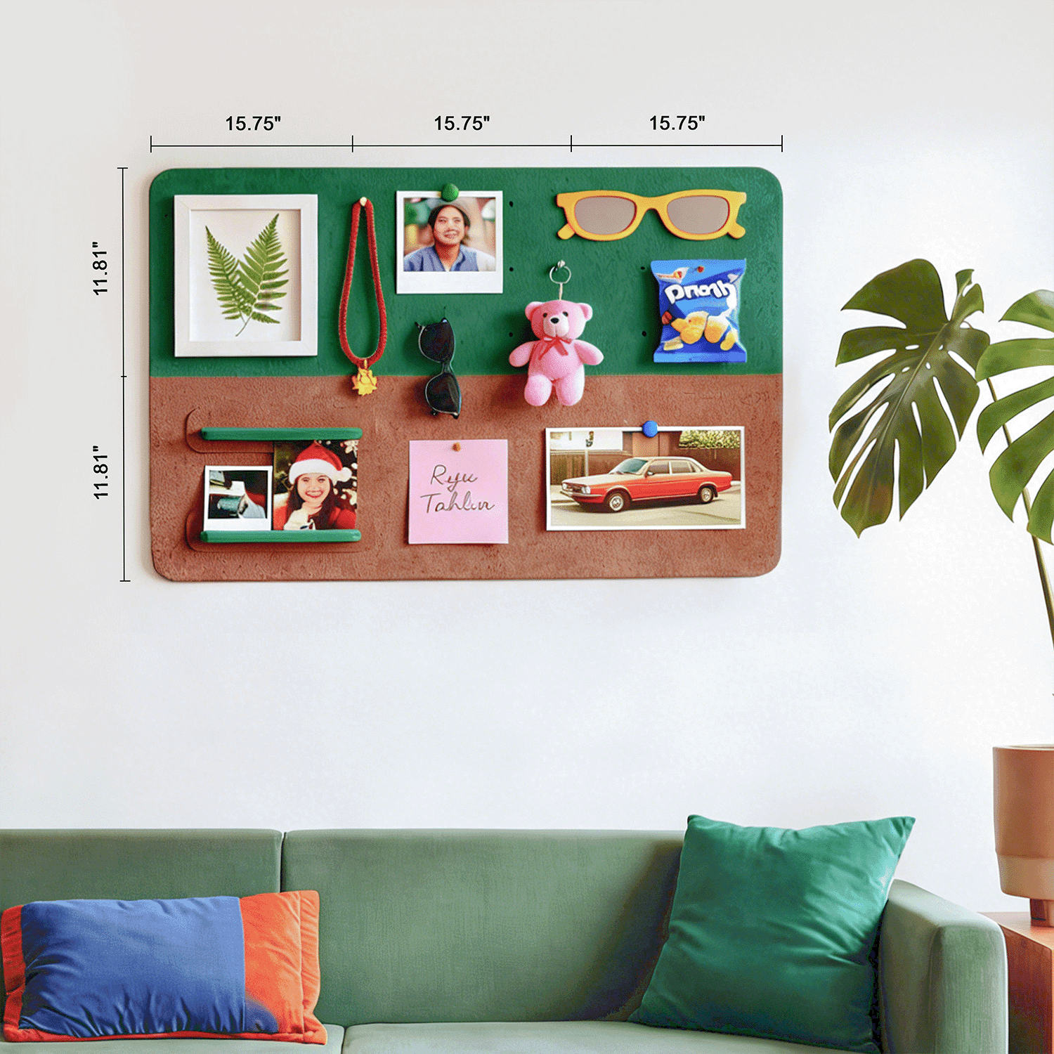 Mifurn 11.8''*15.75'' Felt Bulletin Board, 2 Colors, 6 Pack