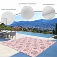 thumbnail image 3 of Vintage Flower Pattern Outdoor Rug for Patio/Deck/Porch, Non-Slip Large Area Rug 5 x 8 Ft, Spring Floral Leaves Plants Pink Indoor Outdoor Rugs Washable Area Rugs, Camping Rug Carpet Runner, 3 of 8