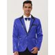 thumbnail image 2 of Chaqueta de traje de lentejuelas brillantes de Halloween para hombre, chaqueta de un botón brillante para fiesta de boda Azul S Unique Bargains Chaqueta, 2 of 6