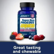 Super Beta Prostate Advanced with Beta-Sitosterol, Mens Supplement, 60 Chewable Tablets, Berry
