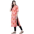 thumbnail image 2 of eloria Floral Printed Women's Fashion Stylish Knee Length In Round Neck Design Kurti Dress, 2 of 5