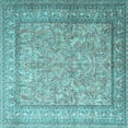thumbnail image 1 of Ahgly Company Indoor Square Persian Light Blue Traditional Area Rugs, 6' Square, 1 of 4